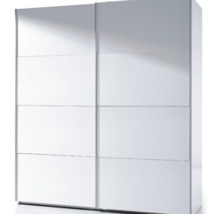 MADRID 2 DOOR SLIDING WHITE GLOSS WARDROBE 180CM