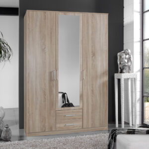 VENICE OAK EFFECT 3 DOOR 2 DRAWER WARDROBE