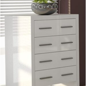 ALABAMA 4 DRAWER MATTWHITE CHEST