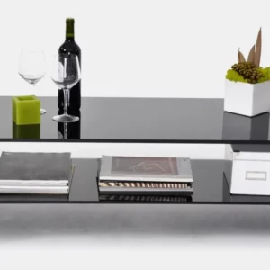 Angola Black Coffee Table with Shelf