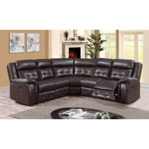 Cobalt Recliner LeatherLux & PU Corner Group Espresso