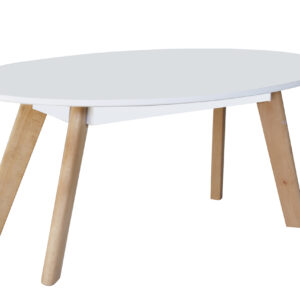 Belgium Oval Coffee Table White