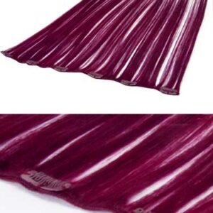 I&K Clip In Human Hair Extensions – Quick Length Piece-Burg