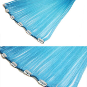 I&K Clip In Human Hair Extensions – Quick Length Turquoise